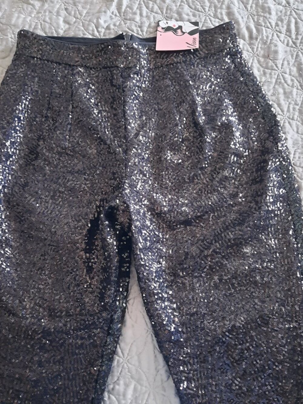 Vixen by Micheline Pitt sequin pants NWT - Picture 2 of 2